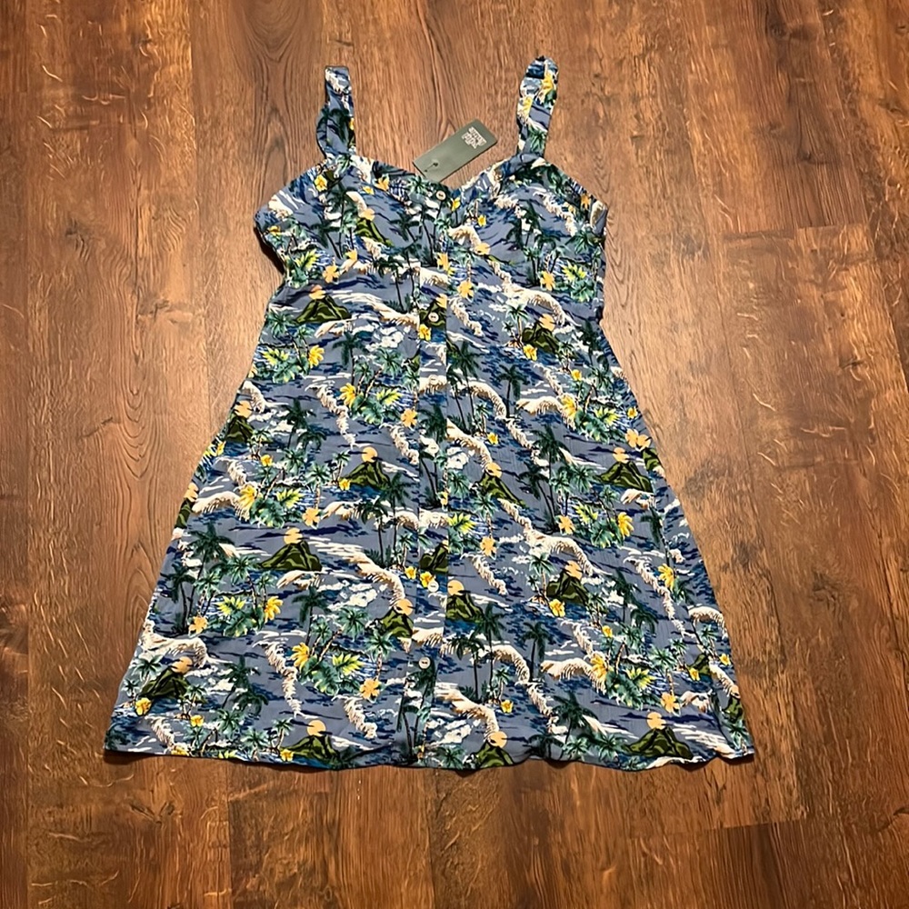 Brand New Tropical Blue Dress